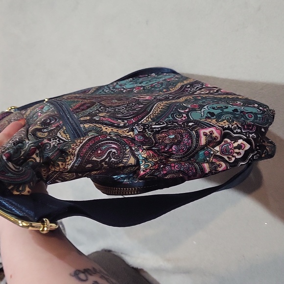 Pealwel Light Life Teal and Pink Paisley Crossbody Bag - Picture 9 of 14